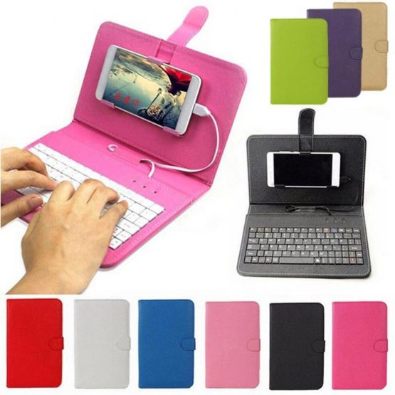 Portable PU Leather Wireless Keyboard Case for iPhone Protective Mobile Phone with Bluetooth Keyboard For IPhone 6 7 Smartphone