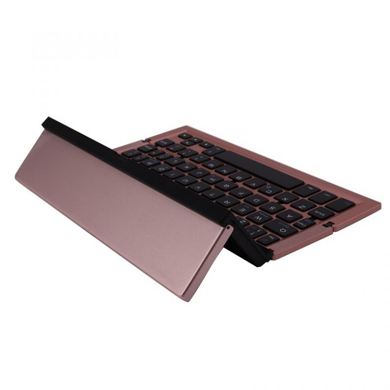 Bluetooth Folding Keyboard Three System Mobile Phone Tablet Computer Aluminum Alloy Folding Keyboard Wireless Keyboard Tri-Fold 3 Bluetooth Folding Keyboard Three System Mobile Phone