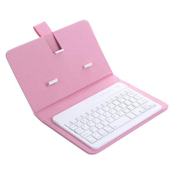VOBERRY Mini Portable Leather Wireless Bluetooth Keyboard Portable Business Cortex Keyboard For Android Mobile Phone 819#2 3 Type Like a Pro – Mini Portable Bluetooth Keyboard with Leather Case for Android & iOS