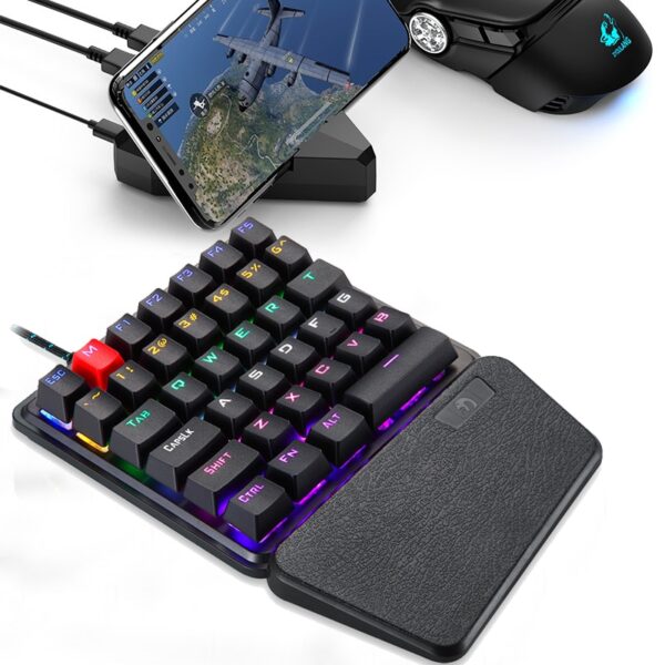 One-handed Mechanical Gaming Keyboard Left-handed Keypad for Mobile Phone PUBG Gamer 2 Left-handed Keypad for Mobile Phone PUBG Gamer