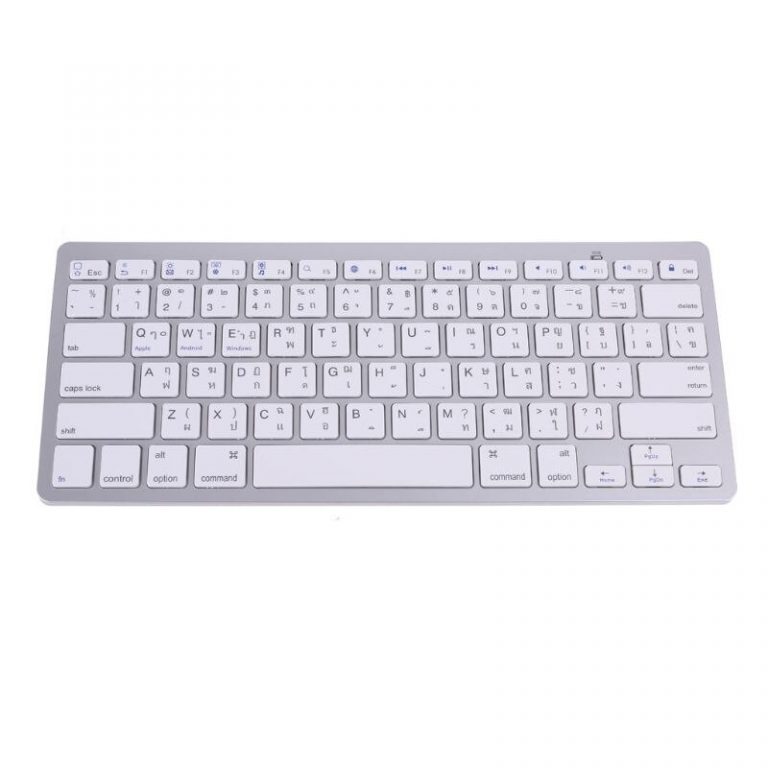 Thailand English Thai 78 Keys Wireless Bluetooth Keyboard for i-Pad Laptop Mac-book Tablet PC Mobile Phone Notebook X6HA 1 English Thai 78 Keys Wireless Bluetooth Keyboard