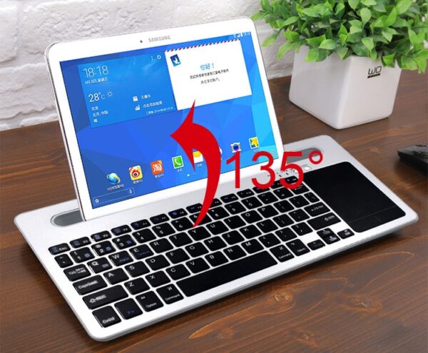 Mobile Phone Wireless Bluetooth Keyboard Holder Stand Portable TouchPad for iPhone iPad mini Android Phone Tablet PC Smartphone 2 Mobile Phone Wireless Bluetooth Keyboard Holder Stand