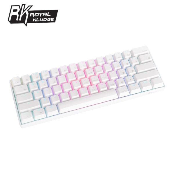 Ergonomic Bluetooth Wired Dual Mode 60% RGB Mechanical Gaming Keyboard