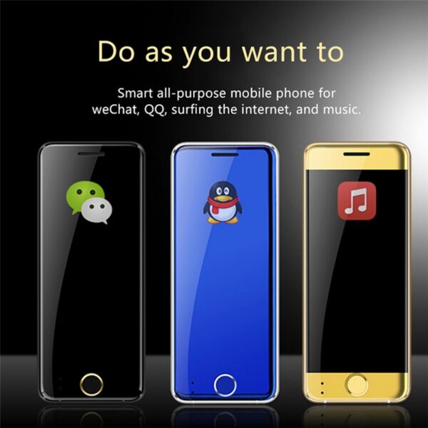 Mini Card Phone Ulcool V66 Ultra Thin Metal Case Small Phone