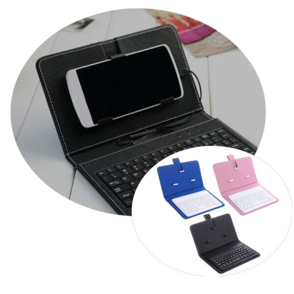Wireless Keyboard with Protective Cover Mobile Phone Keyboard Leather Case Protective Case with Data Cable 2 Protective Cover Mobile Phone Keyboard Leather