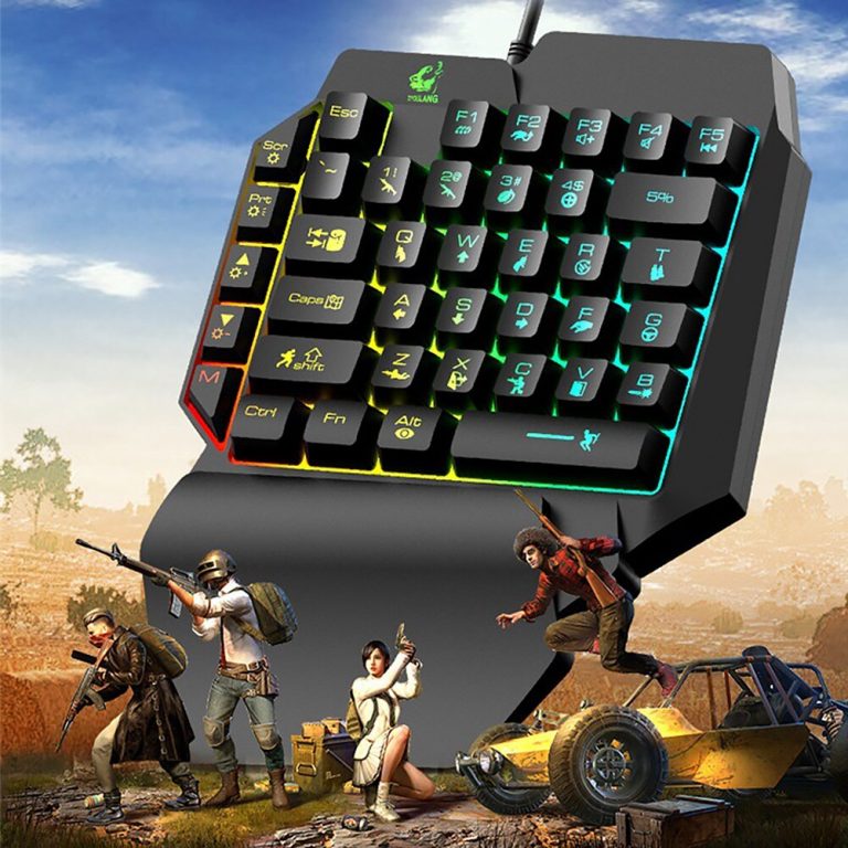Ergonomic Universal Laptops Wired USB Gaming LED Backlight