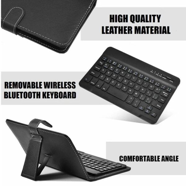 Portable PU Leather Wireless Keyboard Case for iPhone Protective