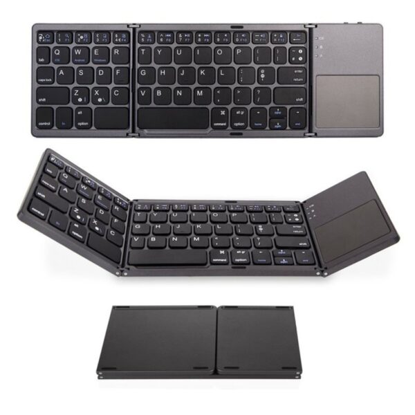 Bluetooth Foldable Wireless Keypad with Touchpad