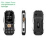 Unlock Small Outdoor Rugged Mobile Phone For Senior Russian Key Facebook Torch Light IMEI Changable Mini Power Bank Cemera P011