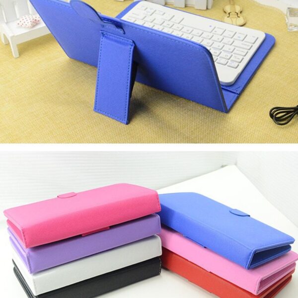 Portable Bluetooth Keyboard Case Mobile Phone Wireless Keyboard PU Leather Protective Cover for 4.5inch-6.8inch Smart Phone 3 Keyboard Case Mobile Phone Wireless Keyboard PU Leather