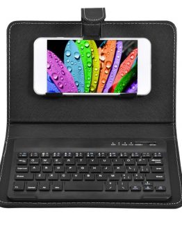 Leather Bluetooth Wireless Keyboard Case Protective Cover for iPhone iPad