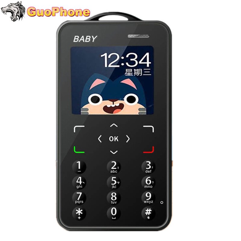 Baby Small Mobile Phone 1.8" Ultra Thin Card Pocket Student Kids MP3 Push Button Support TF Card Mini Slim Size Cheap Cellphone
