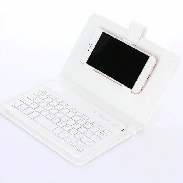 Wireless Keyboard with Protective Cover Mobile Phone Keyboard Leather Case