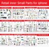 Retail inner Small Metal iron parts For iPhone 4 4s 5 5c 5s 6 6s 7 plus Small holder bracket shield plate set kit phone parts
