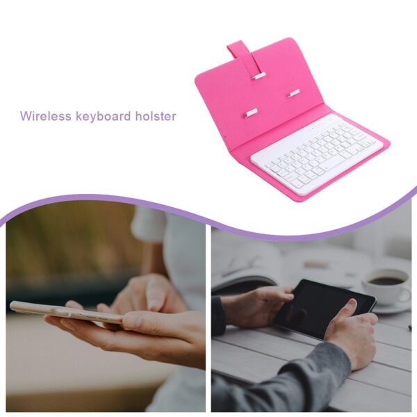 Portable PU Leather Wireless Keyboard Case for iPhone Protective Mobile Phone with Bluetooth Keyboard For IPhone 6 7 Smartphone 3 Portable PU Leather Wireless Keyboard Case for iPhone – Premium Bluetooth Keyboard with Stand for iPhone 6/7