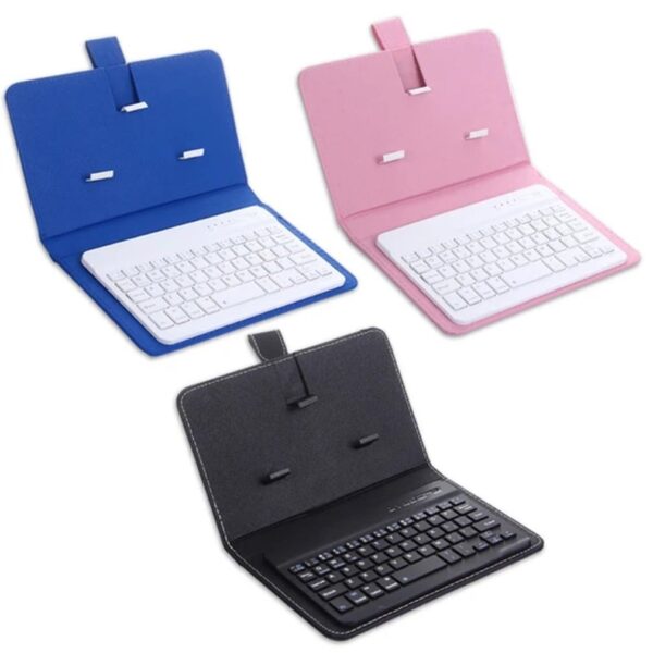 Wireless Keyboard with PU Leather Case Protective Cover