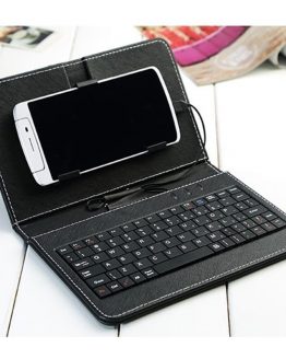Portable PU Leather Flip Keyboard Flip Case For Smartphone
