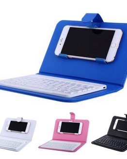 Portable PU Leather Wireless Keyboard Case for iPhone Protective Mobile Phone with Bluetooth Keyboard For IPhone 6 7 Smartphone