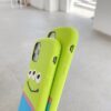 3D Cute Cartoon Alien Three Eyes Phone Case for iPhone XS 11 Pro Max