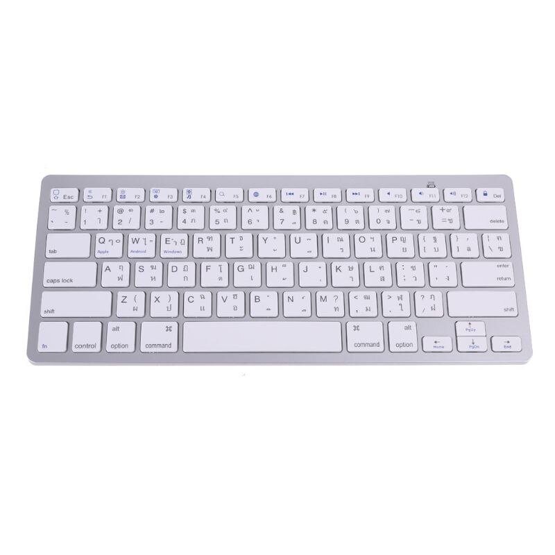 English Thai 78 Keys Wireless Bluetooth Keyboard