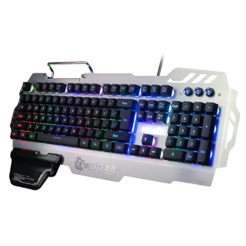 PK-900 Gaming Keyboard: RGB Backlight and Mobile Phone Stand for PC and Laptop