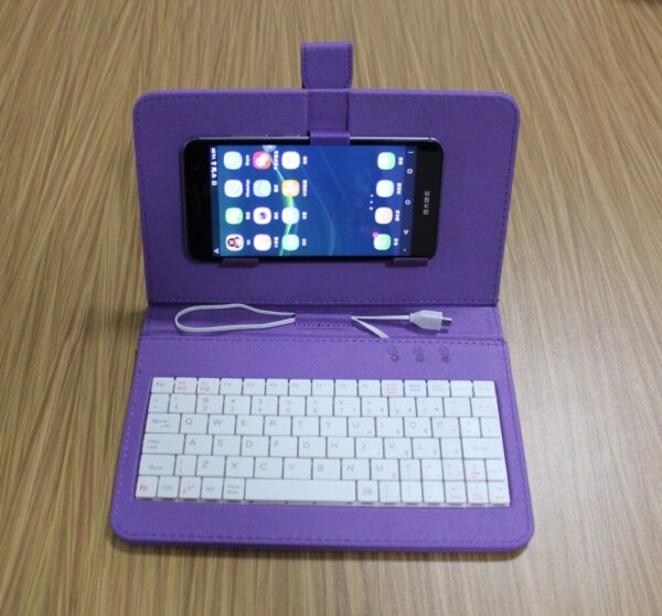 Wired Keyboard Flip smartphone Case protector holder stand