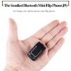 J9 Smallest Clamshell Phone 0.66" Wireless Bluetooth Dialer Magic Voice Handsfree Earphone Small Mini Flip Mobile Phone for Kids