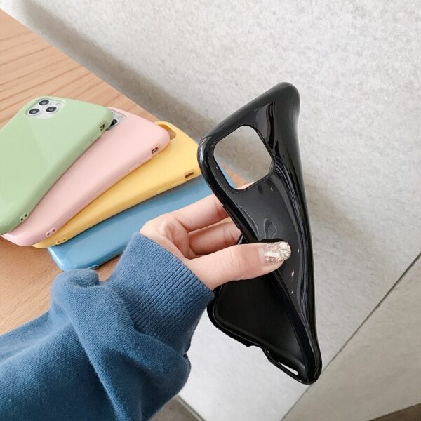 Glossy small waist phone silicone case For iphone 11 Pro