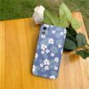 INS Small White floral Photo frame Phone Case For iPhone