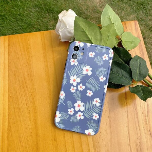 INS Small White floral Photo frame Phone Case For iPhone