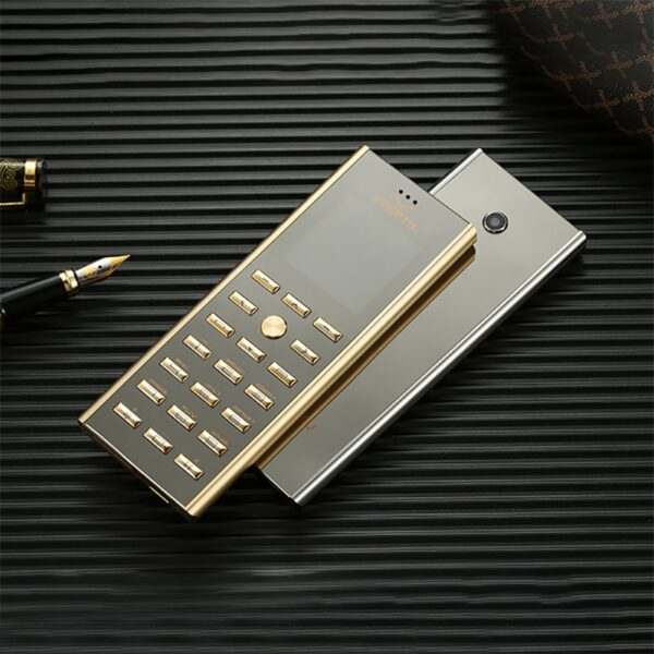 MAFAM Slim Small, Mini Credit Card, Luxury Metal Body Dual SIM