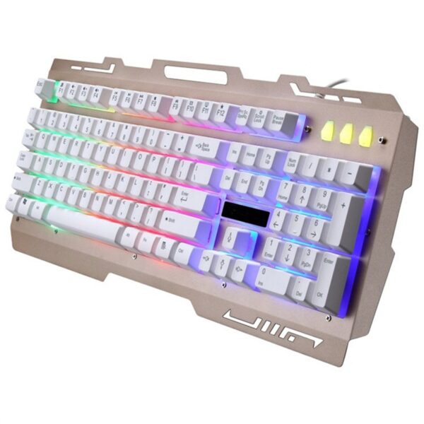 Mechanical Gaming Keyboard With Phone Holder For Xiaomi Hand Metal Backlit Keyboard USB Wired Mobile Phone Bracket For Laptop PC 3 Mechanical Gaming Keyboard with Phone Holder & Customizable Backlighting – Perfect for Gamers and Professionals