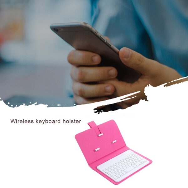 Portable PU Leather Wireless Keyboard Case for iPhone Protective Mobile Phone with Bluetooth Keyboard For IPhone 6 7 Smartphone 2 Portable PU Leather Wireless Keyboard Case for iPhone – Premium Bluetooth Keyboard with Stand for iPhone 6/7