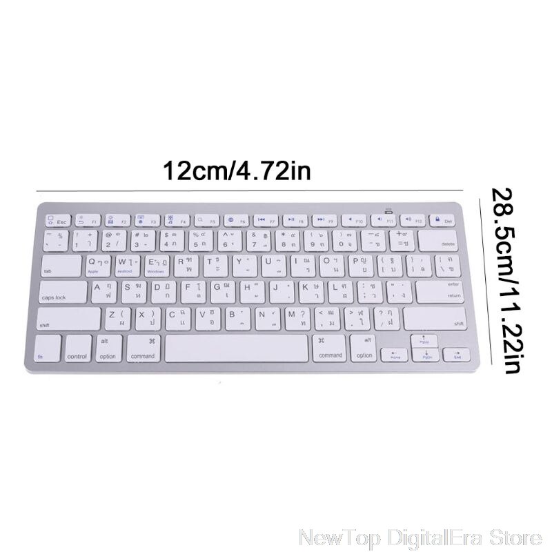 English 78 Keys Wireless Bluetooth Keyboard for iPad Laptop