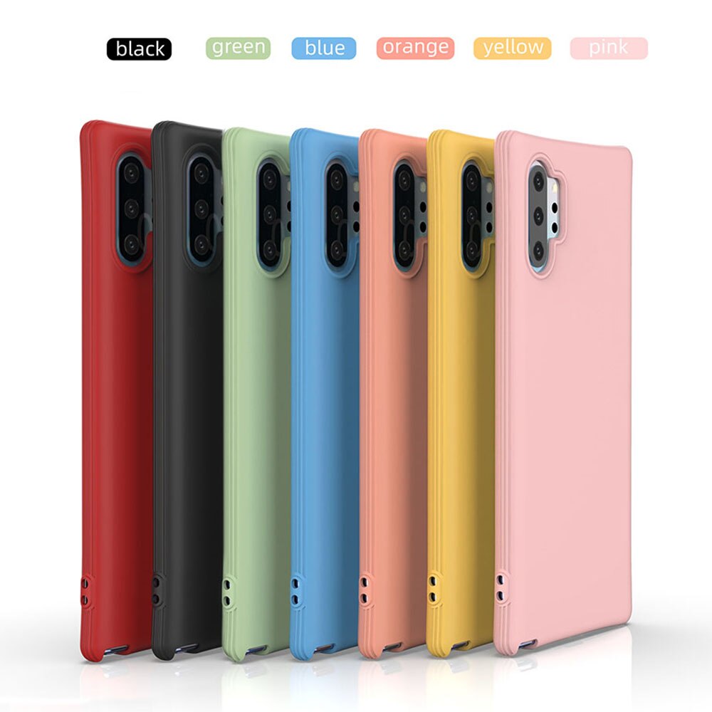 Liquid Thin Phone Case for Samsung Galaxy Note 10 X Plus Coque Capa Note10 10Plus Candy Color TPU Silicone Matte Cute Back Cover