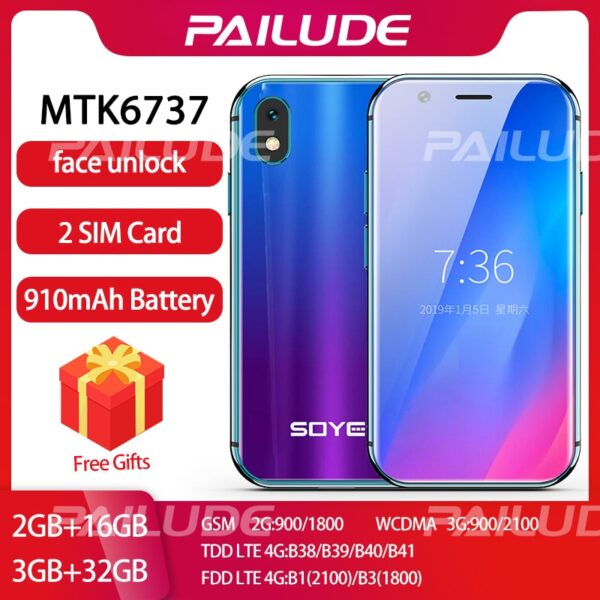 SOYES XS small mini 4G smartphone mobile phone mini android phone Unlock Dual sim Face ID Comparable iphone xs 1 SOYES XS Mini 4G Smartphone – Compact Powerhouse with 5MP Camera & Dual SIM