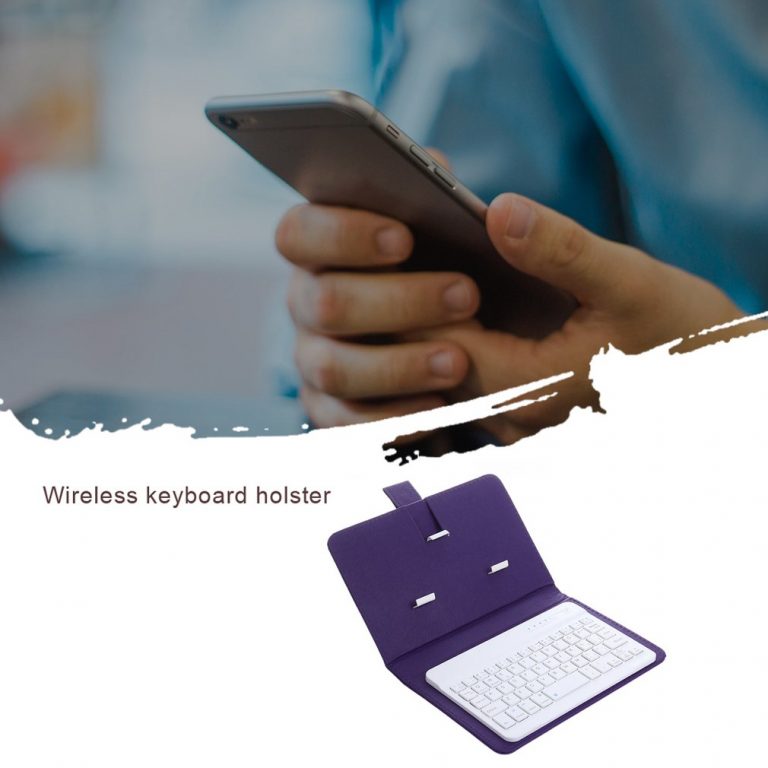 Wireless Keyboard with Protective Cover Mobile Phone Keyboard Leather Case Protective Case with Data Cable 3 All-in-One Mobile Keyboard & Protective Case - Type with Ease on Any Device