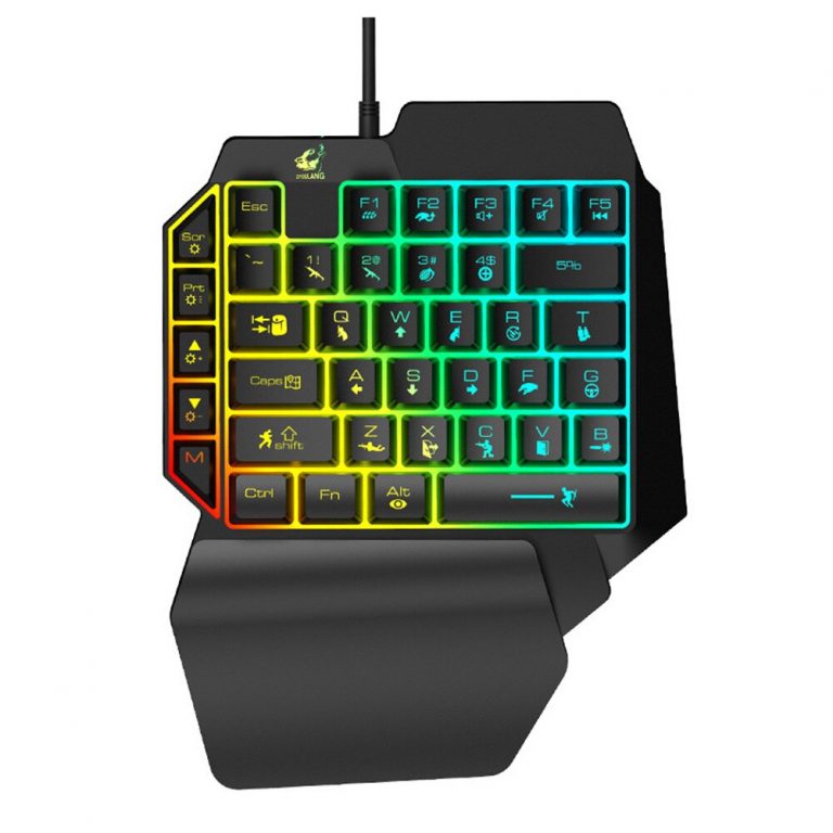 Ergonomic Universal Laptops Wired USB Gaming LED Backlight