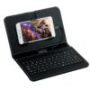 Portable PU leather keyboard case for Android phones with Micro USB – fits 4.8 to 6.0 inch smartphones