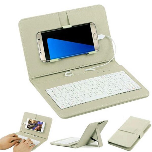 HiMISS Mobile keyboard General Wired keyboard for phone Flip Holster Case For Andriod Mobile Phone 4.8''-6.0'' 1 Cell Keyboard Flip Holster Case: Wired Keyboard for Android Phones 4.8''-6.0