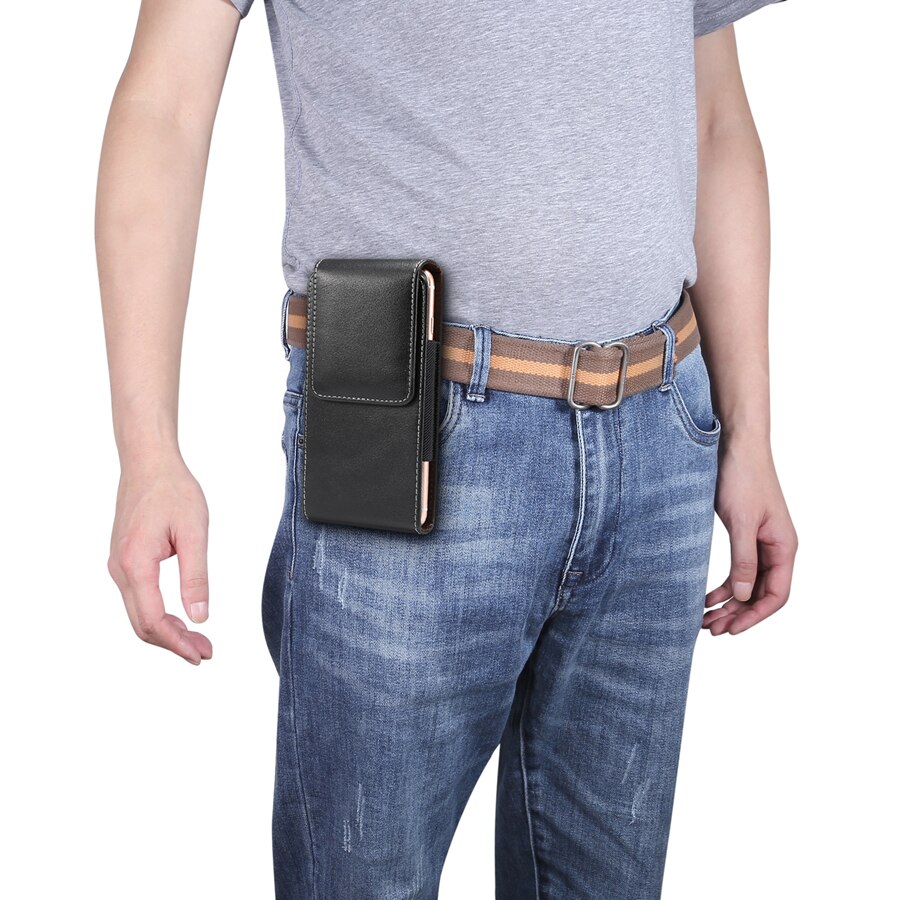 Fashion Universal 4.7-6.9 inch Waist Packs Small Phone Pouch Holster Case PU Leather Fanny Pack Casual Belt Clip Bag