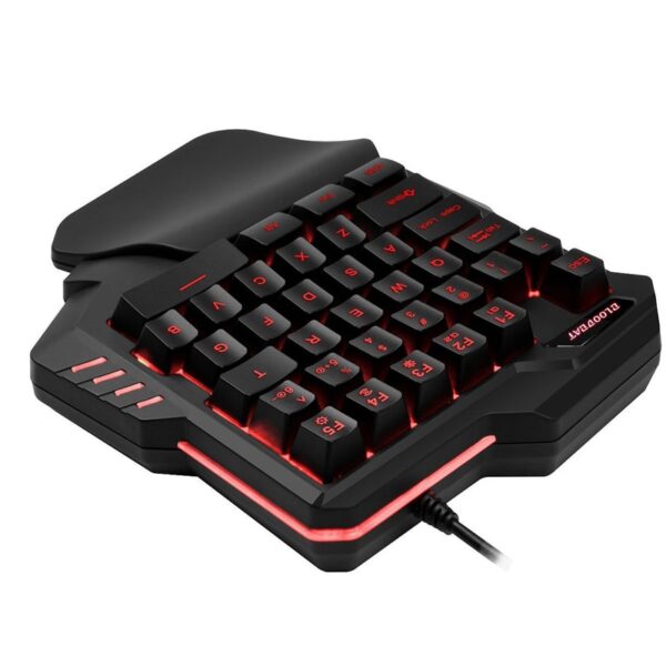 Jelly Comb Single Hand Keyboard Colorful RGB Poor Light Non Mechanics Notebook Computer Game Keyboard for Gaming 3 Jelly Comb RGB Light Single-Hand Gaming Keyboard with Macro Keys and Ergonomic Design