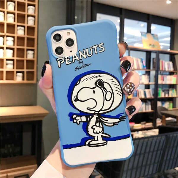 Small Waist Cartoon Case for iPhone - Cute Dog Design - Shockproof Silicone TPU Phone Cover