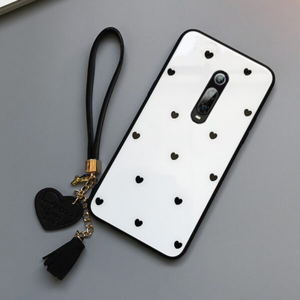Case & Strap For OPPO F11 F7 F9 F5 phone Cases Small Love Heart Tempered Glass Hard back Cover For OPPO F11 Pro f5 f7 f9 case 2 Case & Strap For OPPO F11 F7 F9 F5 phone Cases Small Love Heart