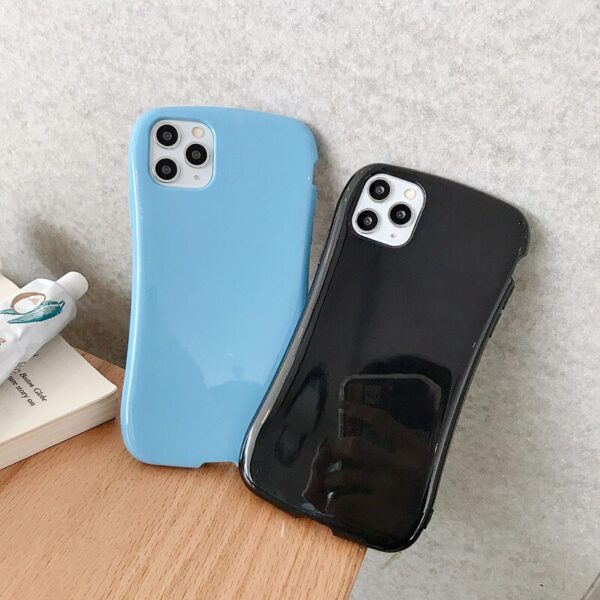 Glossy small waist phone silicone case For iphone 11 Pro