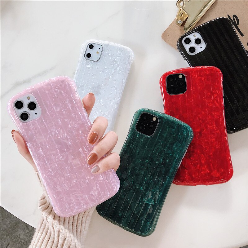 Small Waist Shell Pattern Phone Case for iphone 11 Pro Max XR X XS Max Back Cover for iPhone 7 8 plus Soft Silicone Cases IMD
