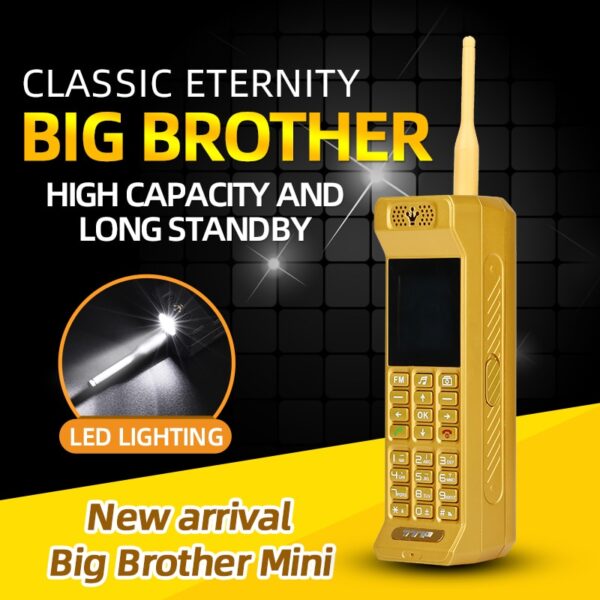 Retro Mobile Phone Loud Speaker Bright Flashligh Powerbank Classic Small Fast Dial Magic Voice Changer Bluetooth Cellphone 2 Step Back in Time with the Retro Mobile Phone - Loud Speaker, Bright Flashlight, Powerbank, Classic Design