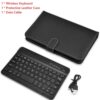 Portable PU Leather Case Protective Cover with Bluetooth Wireless Keyboard