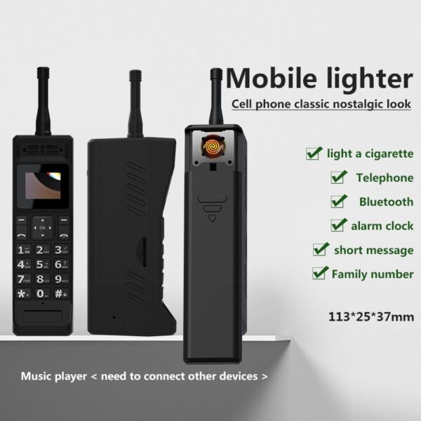 Mini Electronic lighter Mobile Phone GSM Single Sim Vintage