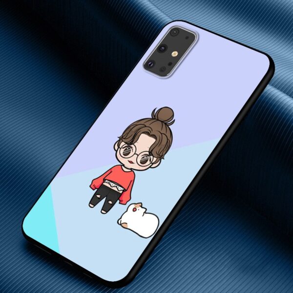 Cute Cartoon Small Girl Silicone Phone Cover For Samsung Galaxy S20